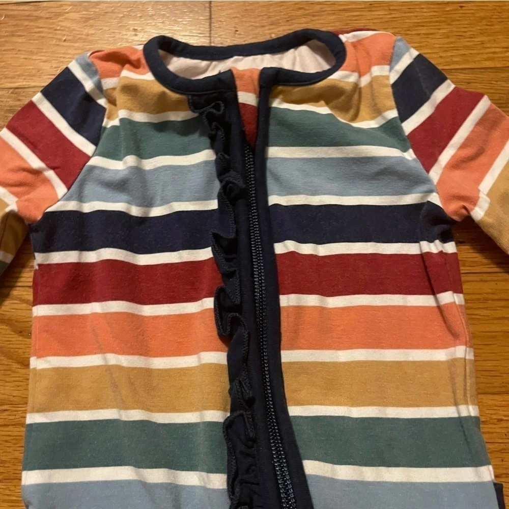 Ruffle Butts | Rainbow Footed Ruffle Pajamas | 12-18 mo